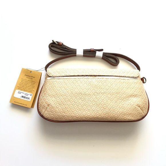 NWT Patricia Nash Caprina Diamond Weave Crossbody Clutch Natural - Picture 2 of 10